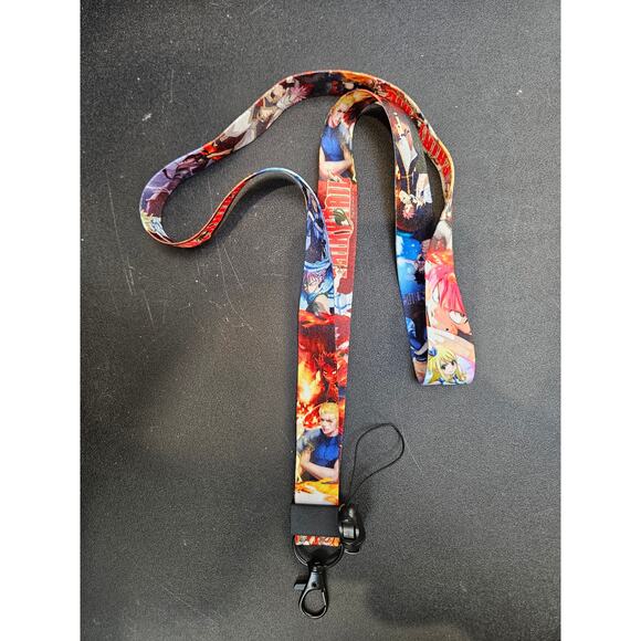 Best Japan Anime Fairy Tail Manga Cell Phone Holder Red Lanyard With Badge Clip - Picture 4 of 6